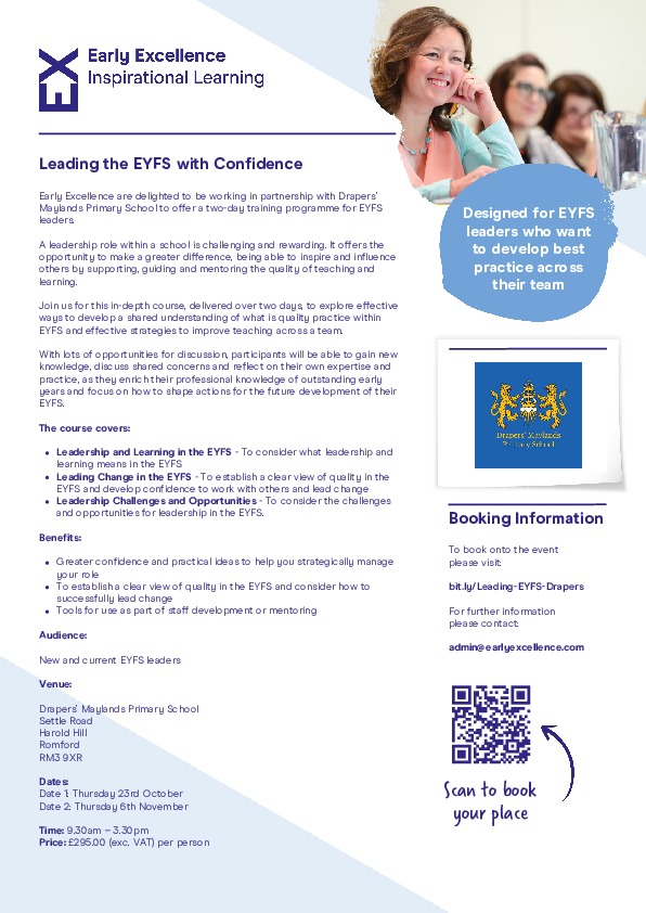 Drapers' Maylands Primary School Leading the EYFS with Confidence